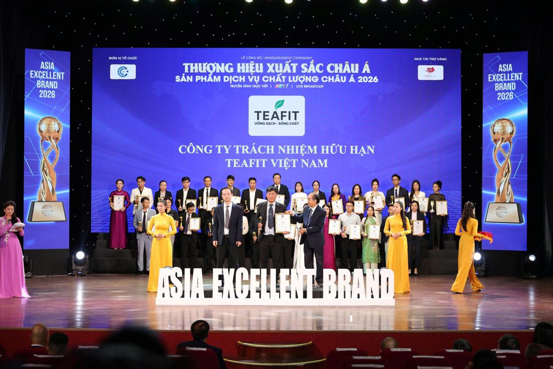 TEAFIT vinh danh tại lễ trao giải Asia Excellent Brand 2026